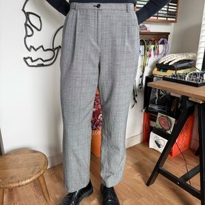 Vintage 90s 2000s Pendleton Wool Houndstooth Plaid Trousers ~ Size 31 X 29